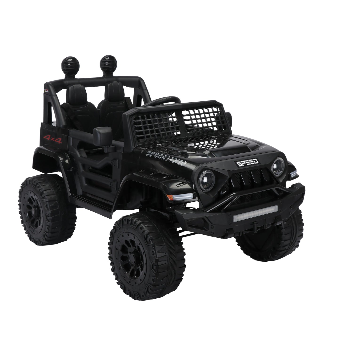 12V7A Kids Ride on Truck 2.4G with Parents Remote Control, Electric Car for Kids, Three Speed Adjustable, Power Display, USB, MP3, Bluetooth, LED Light, Three-Point Safety Belt - Ride on Truck Car for Kid