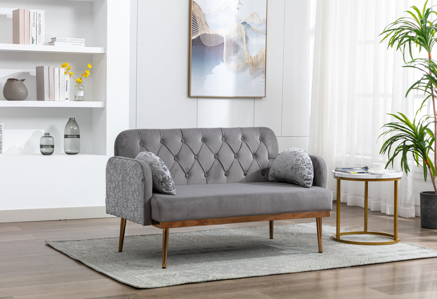 COOLMORE Velvet Sofa: Accent Loveseat with Metal Feet - Stylish, Comfortable, Various Sizes & Colors Available