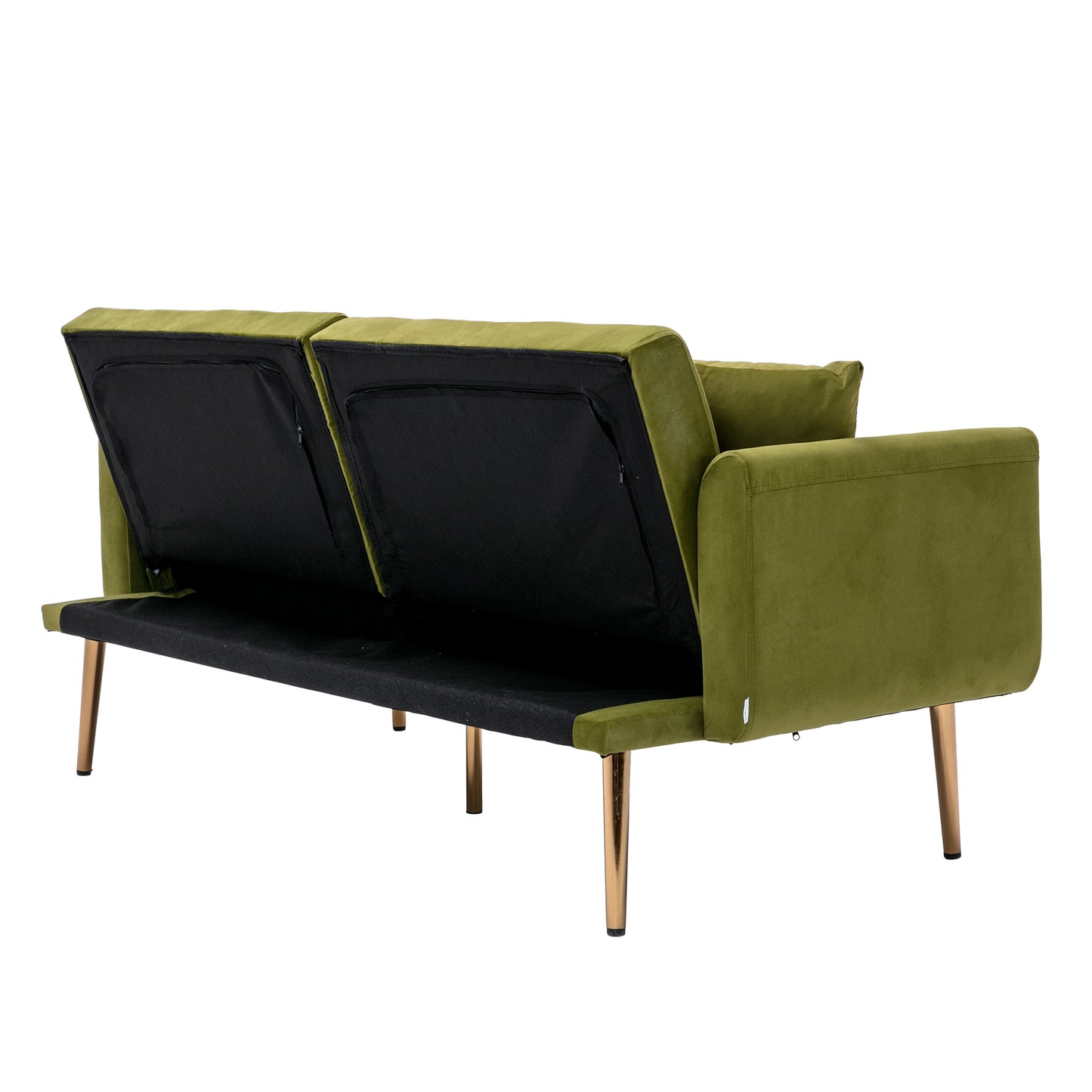 COOLMORE Velvet Accent Sofa with Rose Gold Metal Feet - Loveseat Size in Stunning Color Options