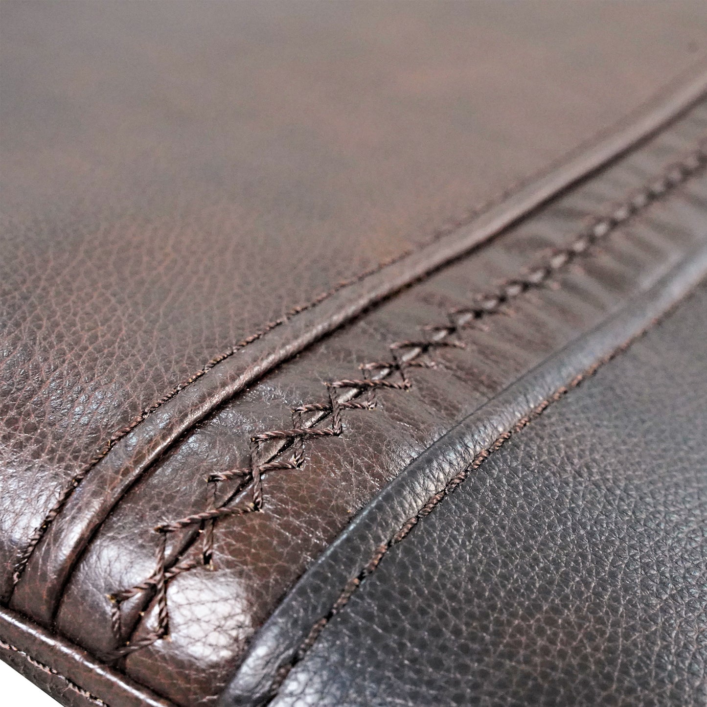 Top Grain Leather Power Reclining Sofa | Adjustable Headrest | Big Size | Cross Stitching | Multiple Colors