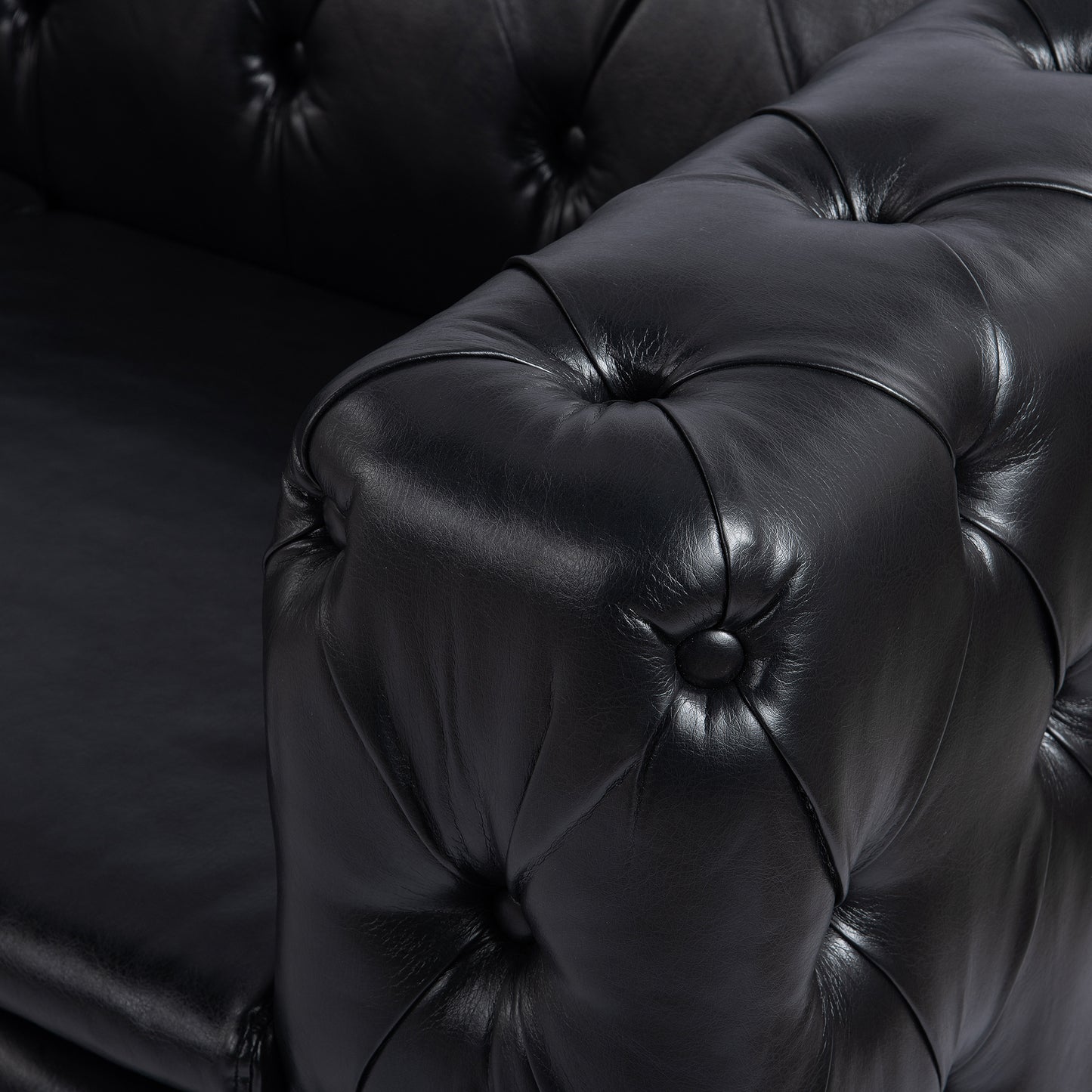 Traditional Square Arm Removable Cushion 3 Seater Sofa, 84.06" Width, Various Colors