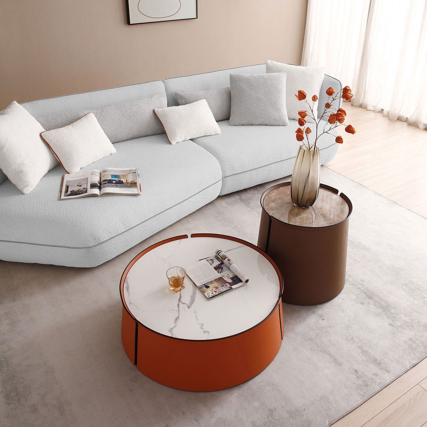 Modern Grey Sectional Sofa with Eye-Catching Line Stitching Design - Sleek and Stylish Seating for Your Living Room - Available in Multiple Sizes