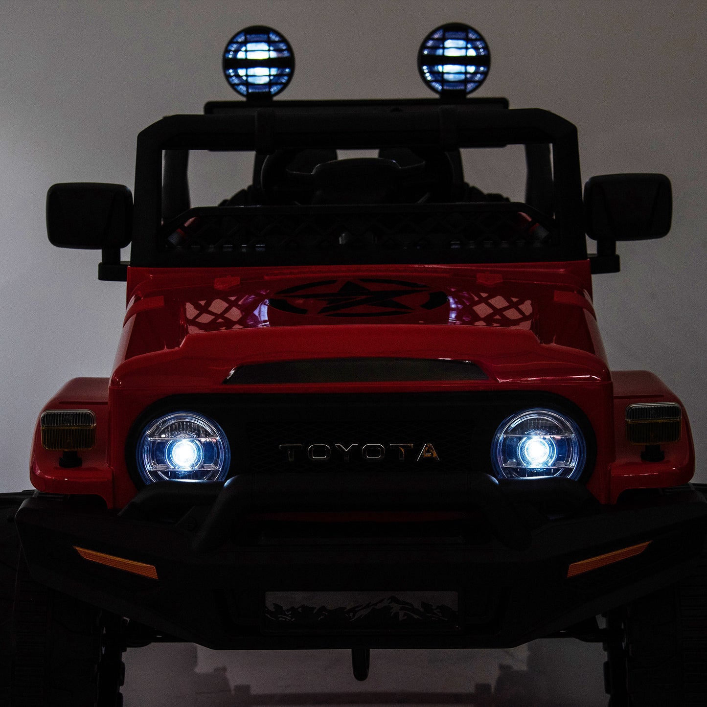 Licensed Toyota FJ Cruiser 12V Kids Ride On Car - Remote Control, Adjustable Speed, Power Display, USB/MP3/Bluetooth, LED Light, Safety Belt (Various Colors/Sizes)
