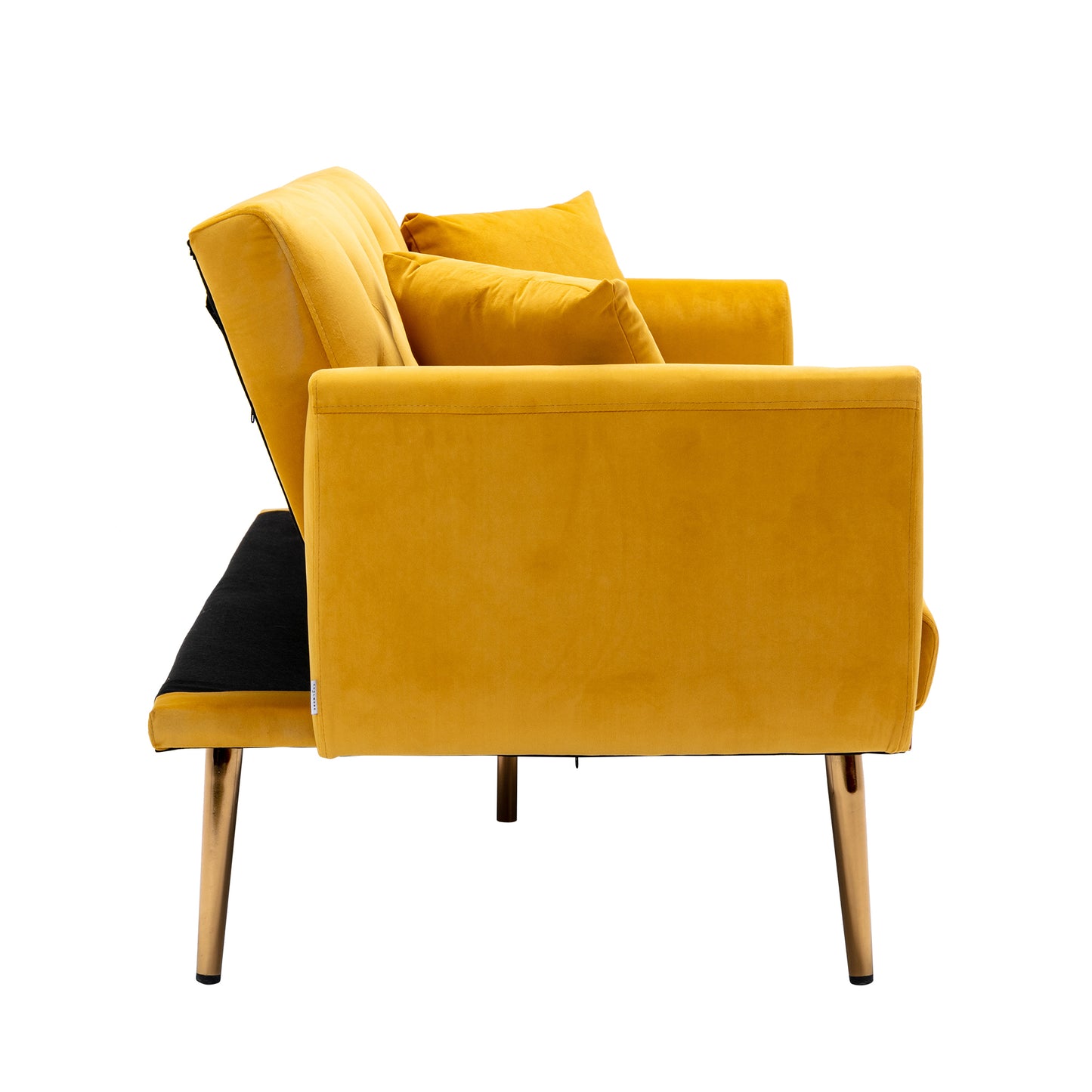 COOLMORE Velvet Sofa: Accent Loveseat with Rose Gold Metal Feet - Elegant and Stylish Upholstered Seating for Your Home Décor