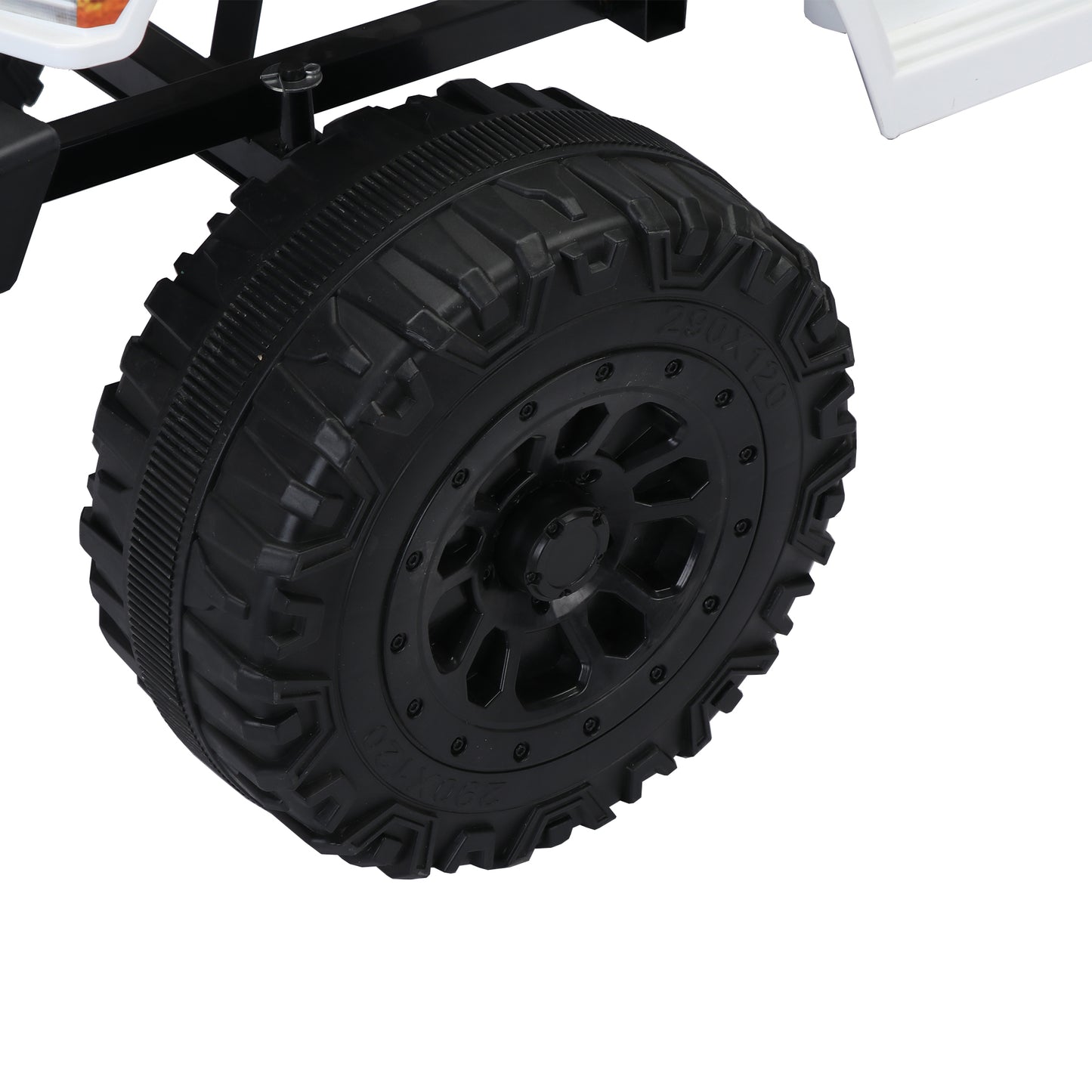 12v7A Kids Ride on Truck Car w/Parents Remote Control, 2.4G, Three-Speed Adjustable, Power Display, USB, MP3, Bluetooth, LED Light, Three-Point Safety Belt