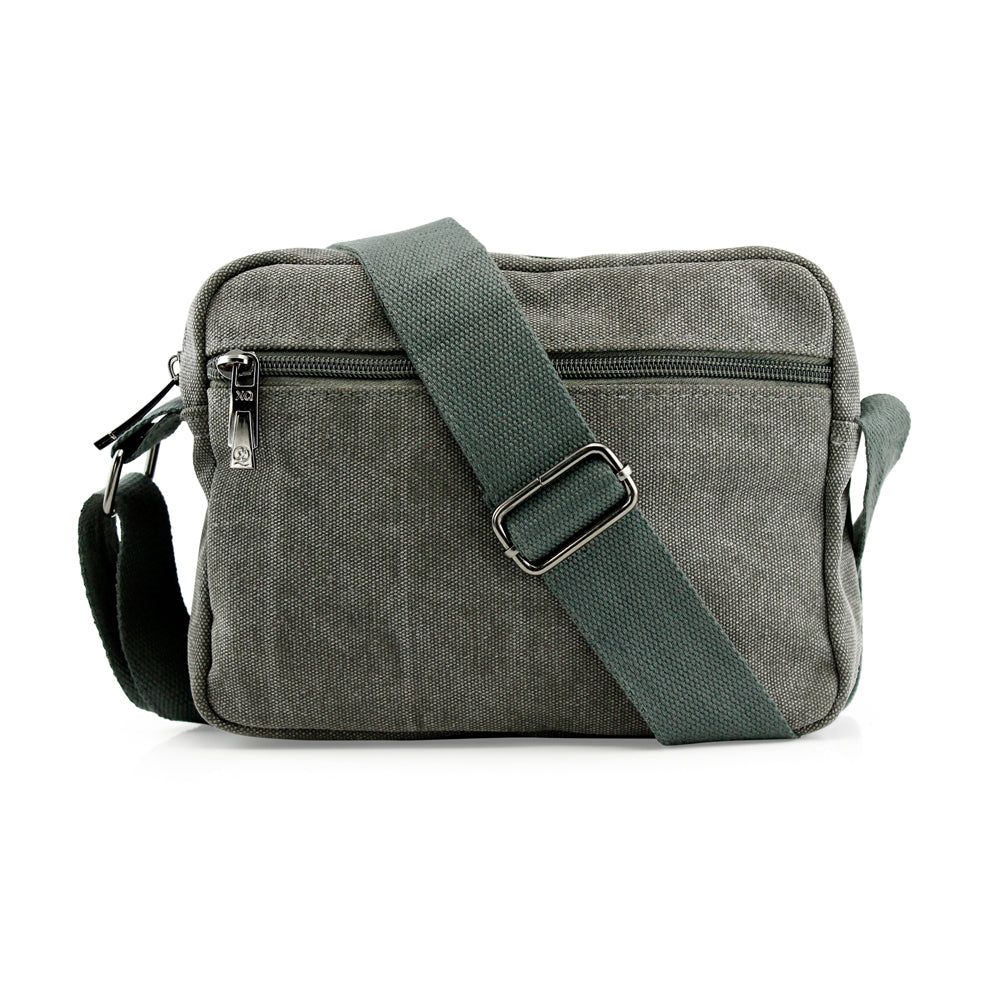 GEARONIC TM Men Vintage Crossbody Canvas Messenger Shoulder Bag School Hiking Military Travel Satchel