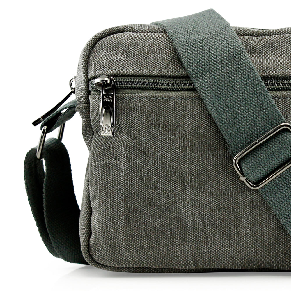GEARONIC TM Men Vintage Crossbody Canvas Messenger Shoulder Bag School Hiking Military Travel Satchel