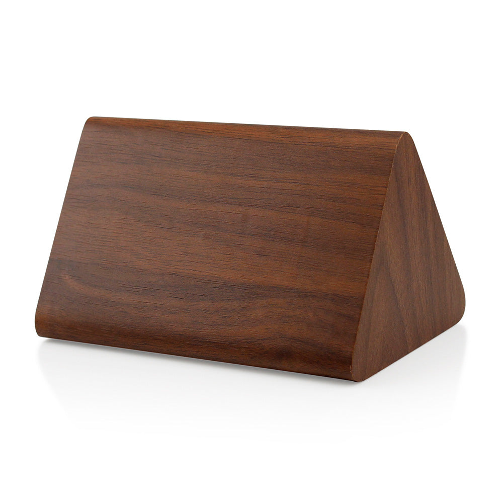 GEARONIC TM Modern Triangle Wood Clock Digital LED Wooden Alarm Clocks Digital Desk Thermometer Classical Timer Calendar