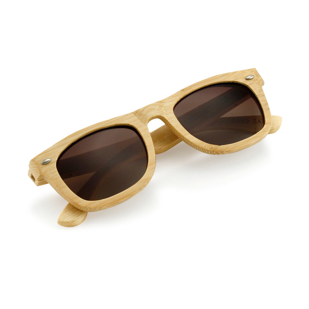 Polarized Genuine Bamboo lightweight Wood Entire Frame Vintage Handcraft Sunglasses Mens Womens Eyewear with Wooden Bamboo box