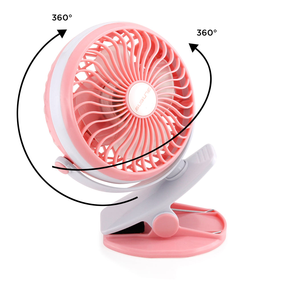 Oct17 Portable Stroller Table Fan Rechargeable Battery USB Mini Battery Operated Clip on Mini Desk Fan For Home Office Baby Stroller Car Laptop Study Gym Camping Tent