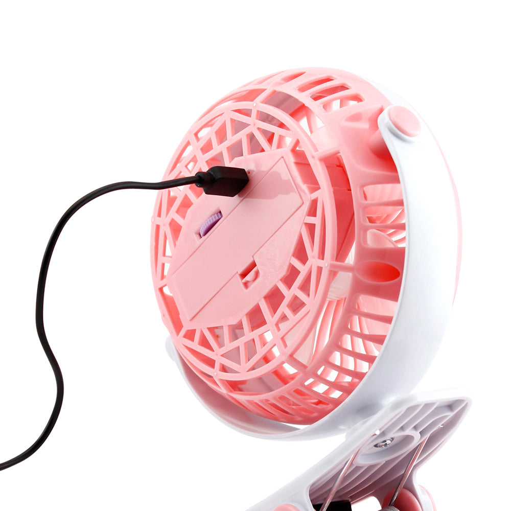 Oct17 Portable Stroller Table Fan Rechargeable Battery USB Mini Battery Operated Clip on Mini Desk Fan For Home Office Baby Stroller Car Laptop Study Gym Camping Tent