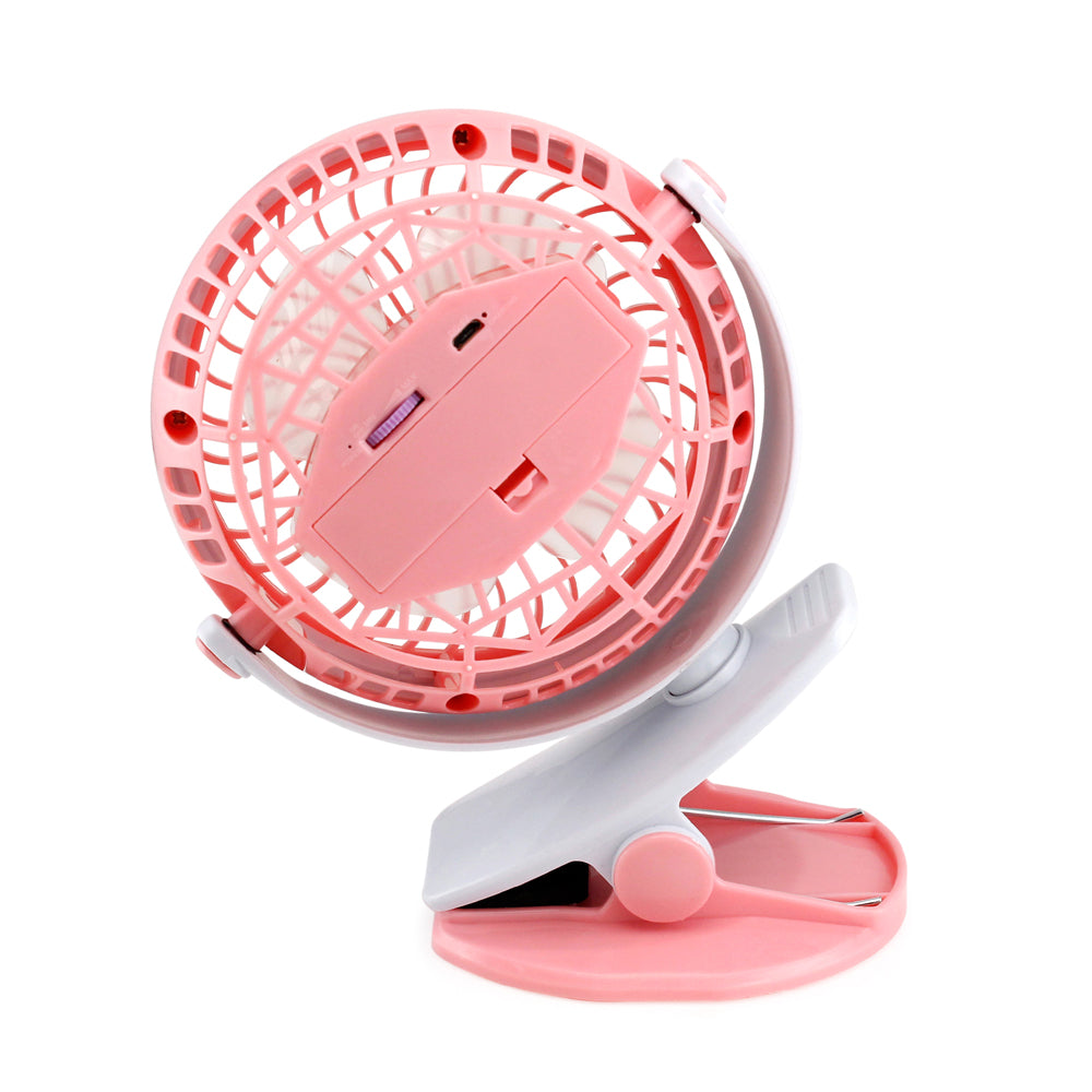 Oct17 Portable Stroller Table Fan Rechargeable Battery USB Mini Battery Operated Clip on Mini Desk Fan For Home Office Baby Stroller Car Laptop Study Gym Camping Tent