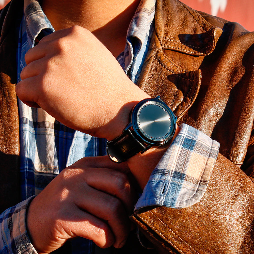 Oct17 Fashion Faux Leather Band Digital Touch Screen LED Wristwatch Unique Tree Wrist Watch Blue Light