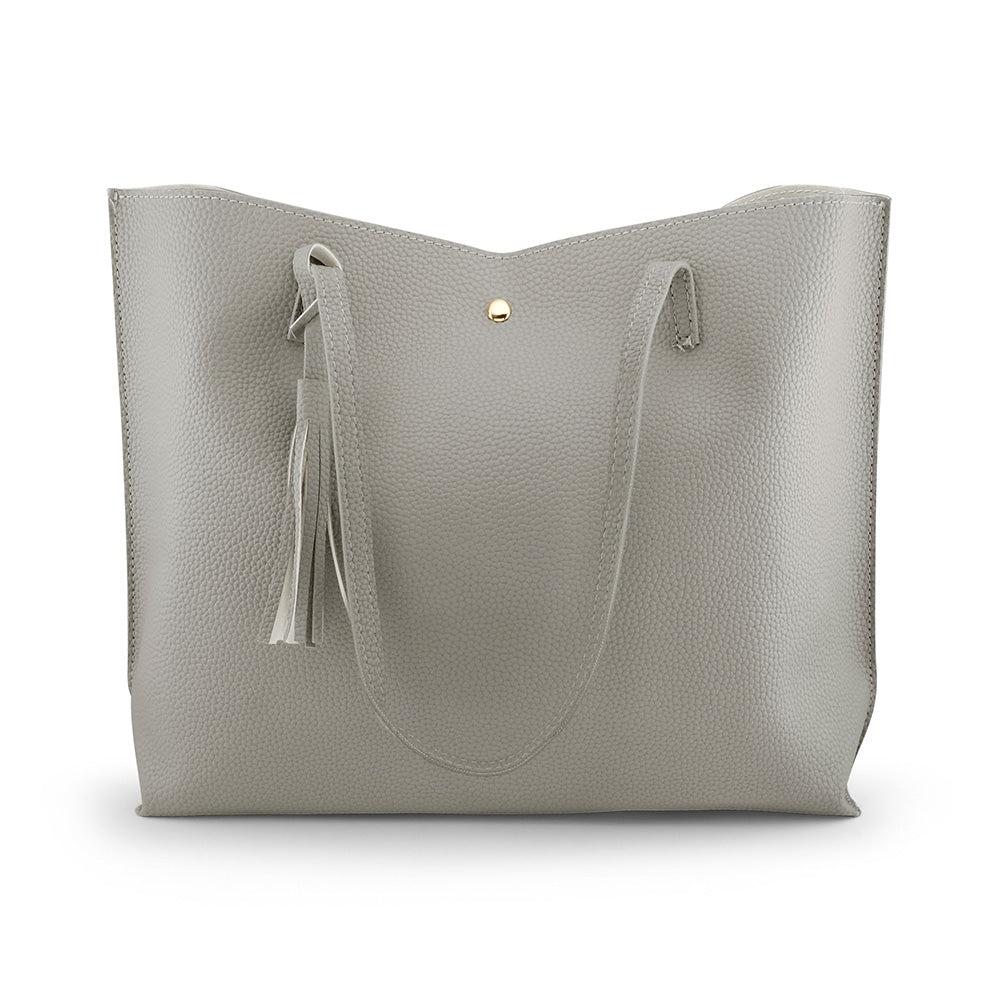 OCT17 Women Tote Bag - Tassels Faux Leather Shoulder Handbags, Fashion Ladies Purses Satchel Messenger Bags