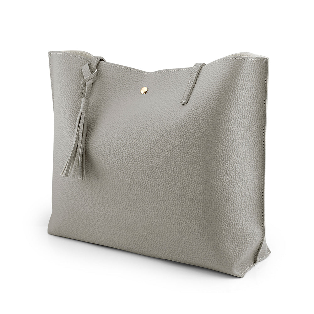 OCT17 Women Tote Bag - Tassels Faux Leather Shoulder Handbags, Fashion Ladies Purses Satchel Messenger Bags