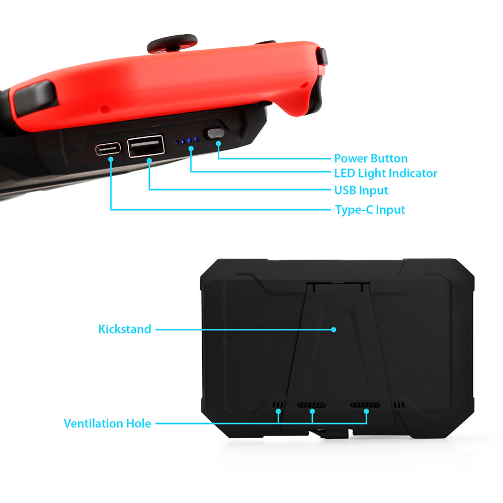 OCT17 Battery Charger Case Compatiable with Nintendo Switch 10000mAh Power Bank Pack USB-C PD Technology Extended Travel Charge Stand Portable Battery Backup