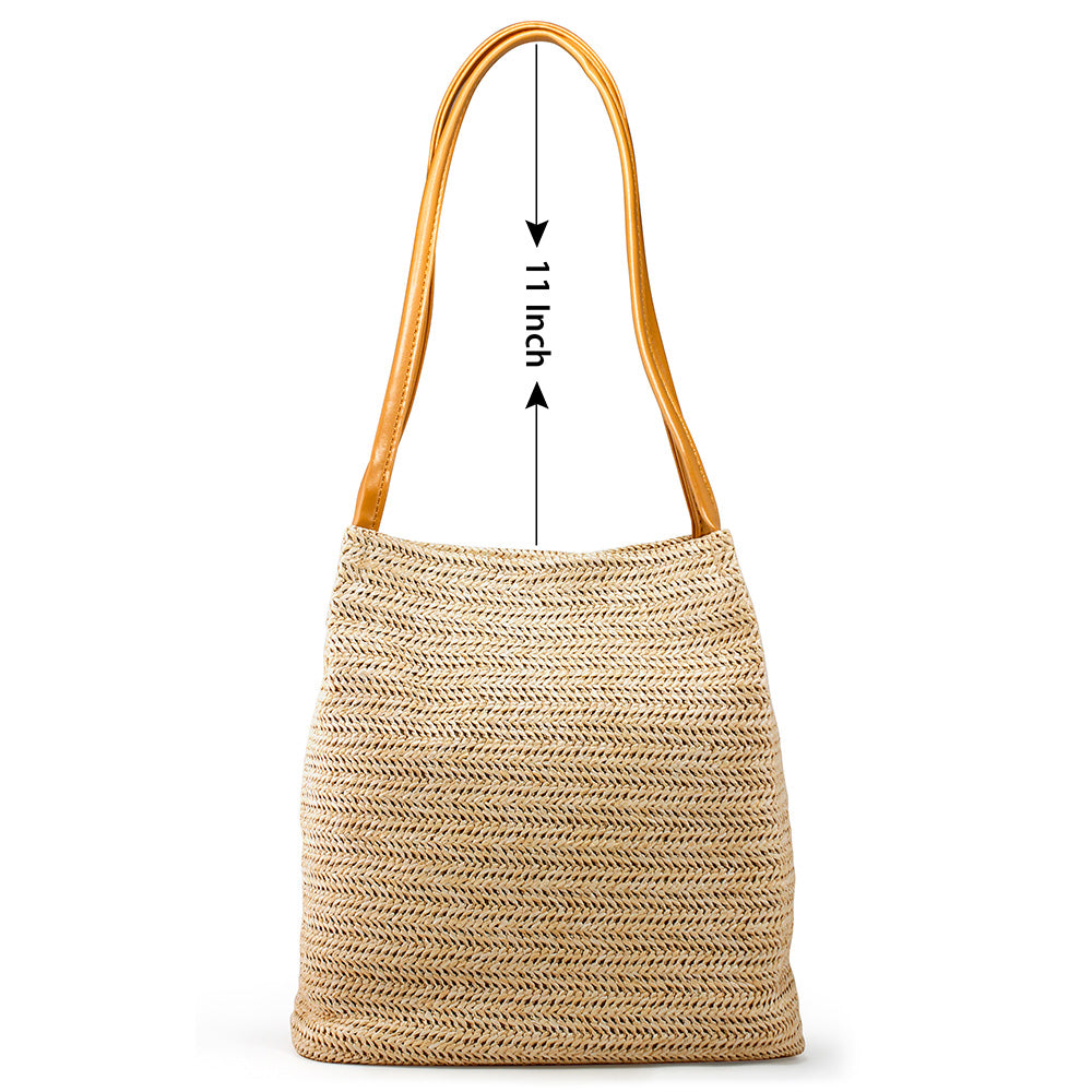 Women Straw Beach Bag tote Shoulder Bag Summer Handbag