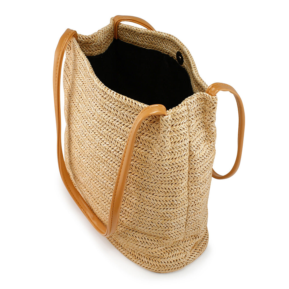 Women Straw Beach Bag tote Shoulder Bag Summer Handbag