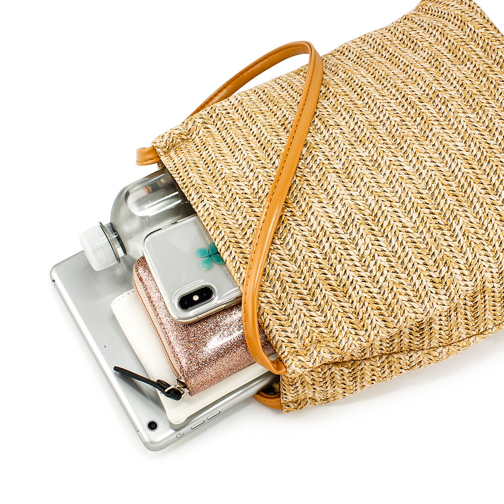 Women Straw Beach Bag tote Shoulder Bag Summer Handbag