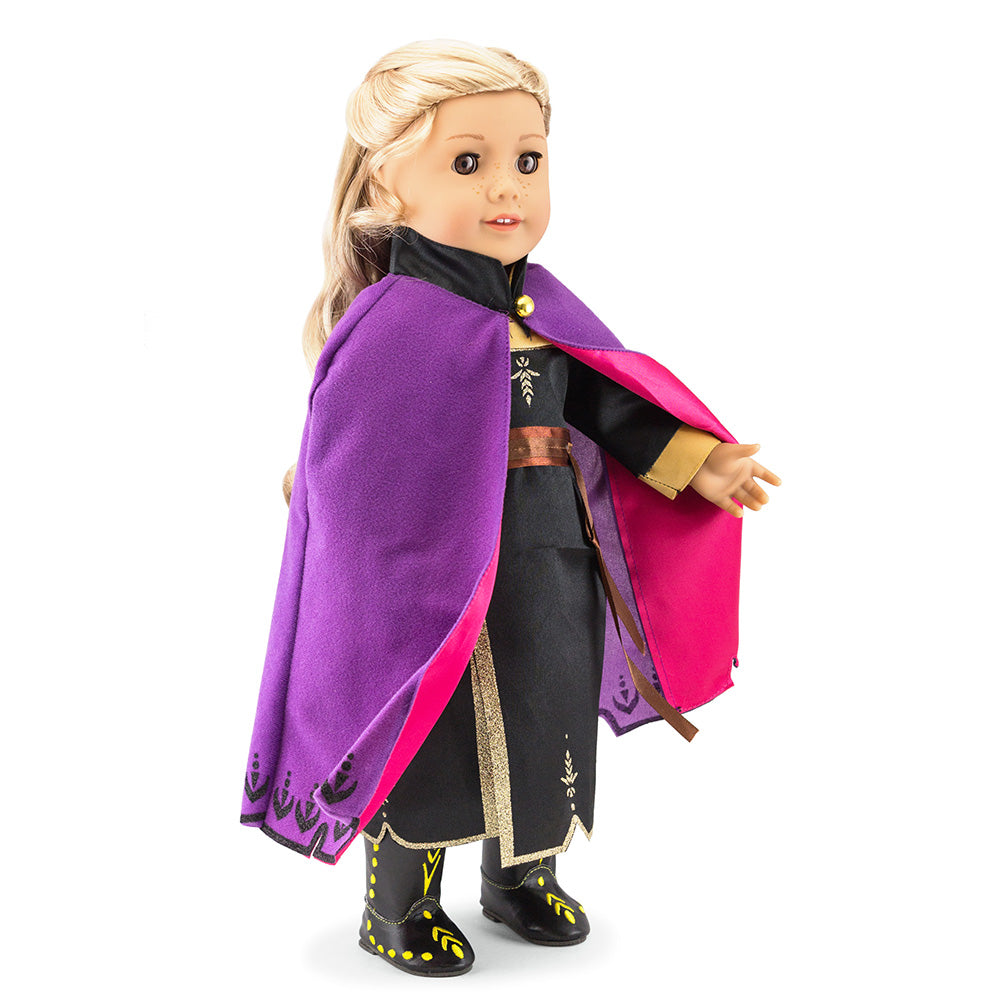 OCT17 Fits Compatible with American Girl 18" Princess Dress 18 Inch Doll Clothes Outfit Set Costume (Purple)