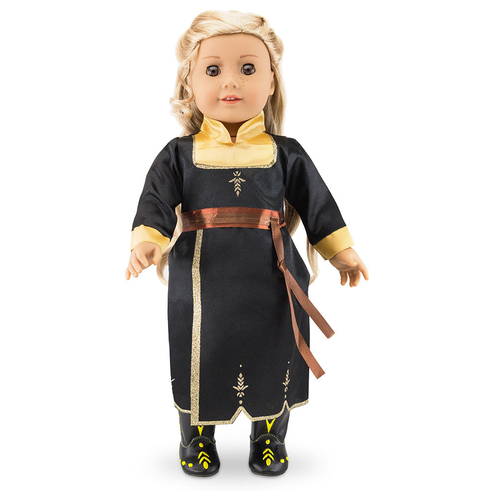 OCT17 Fits Compatible with American Girl 18" Princess Dress 18 Inch Doll Clothes Outfit Set Costume (Purple)