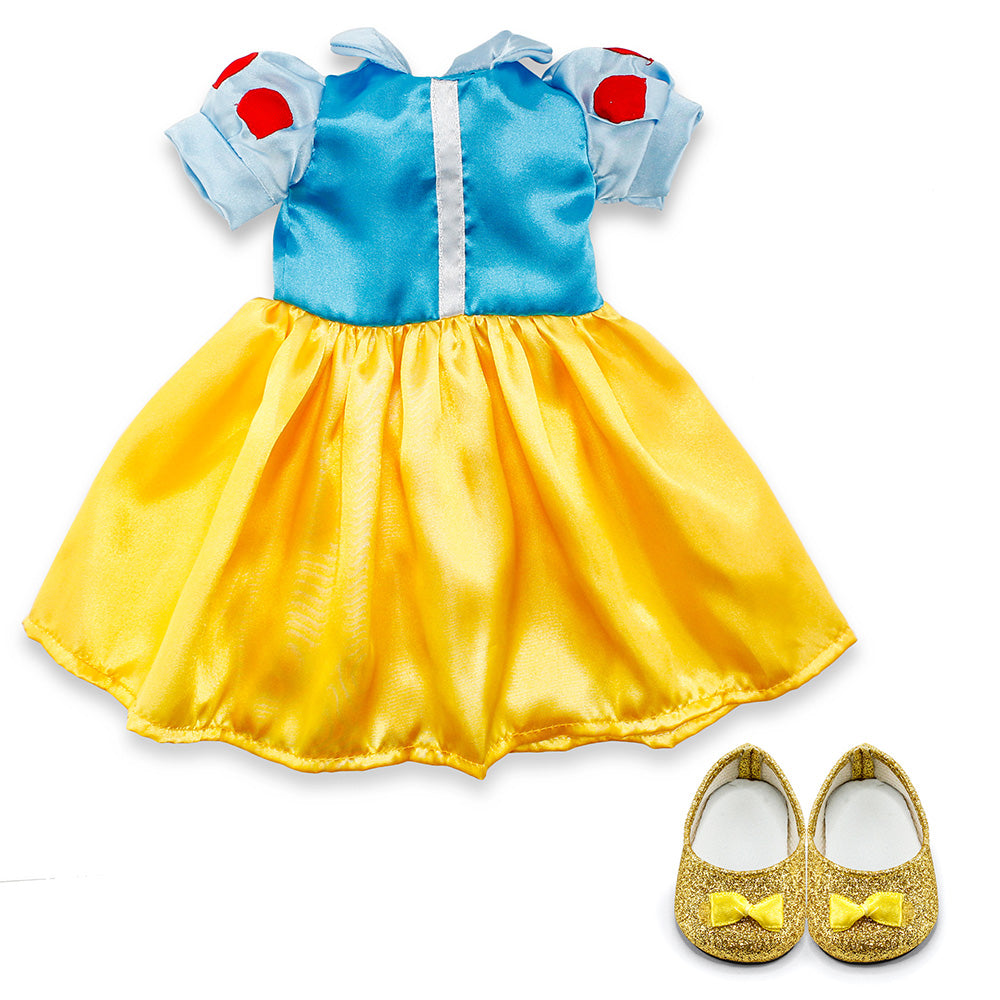 OCT17 Fits Compatible with American Girl 18" Princess Dress 18 Inch Doll Clothes Accessories Costume Outfit Set with Shoes