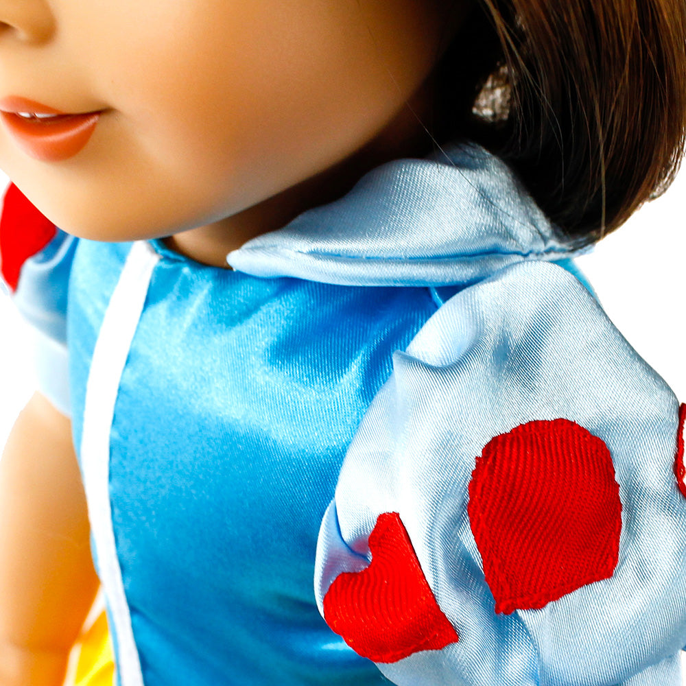 OCT17 Fits Compatible with American Girl 18" Princess Dress 18 Inch Doll Clothes Accessories Costume Outfit Set with Shoes