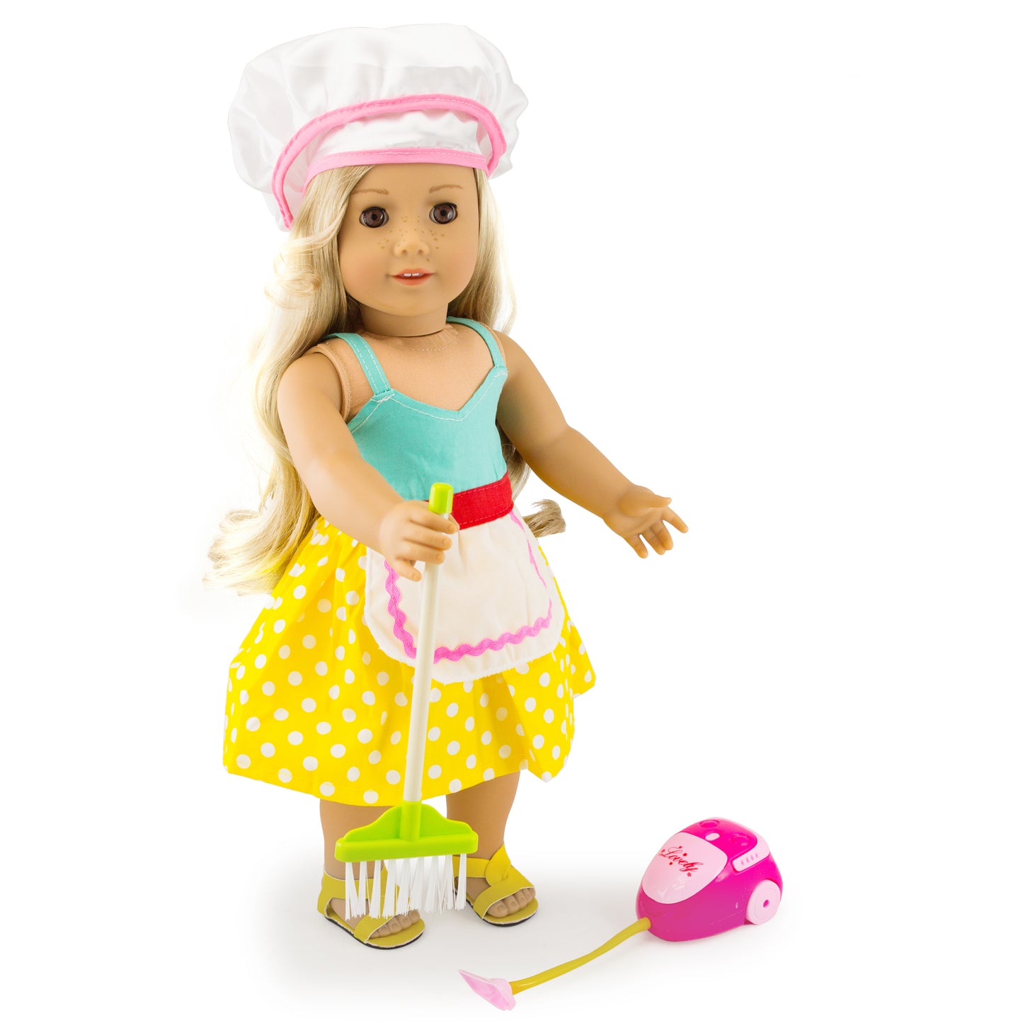 Oct17 Doll Clothes for American Girl 18? inch Dolls Housekeeping Cleaning Dress Accessories