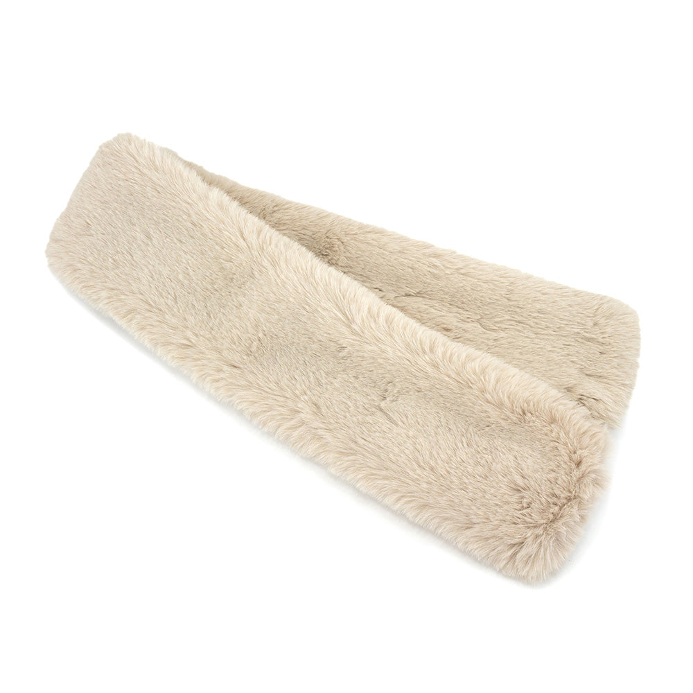 OCT17 Womens Winter Fake Faux Fur Loophole Scarf Rectangle Furry Wrap Warm Soft Cozy