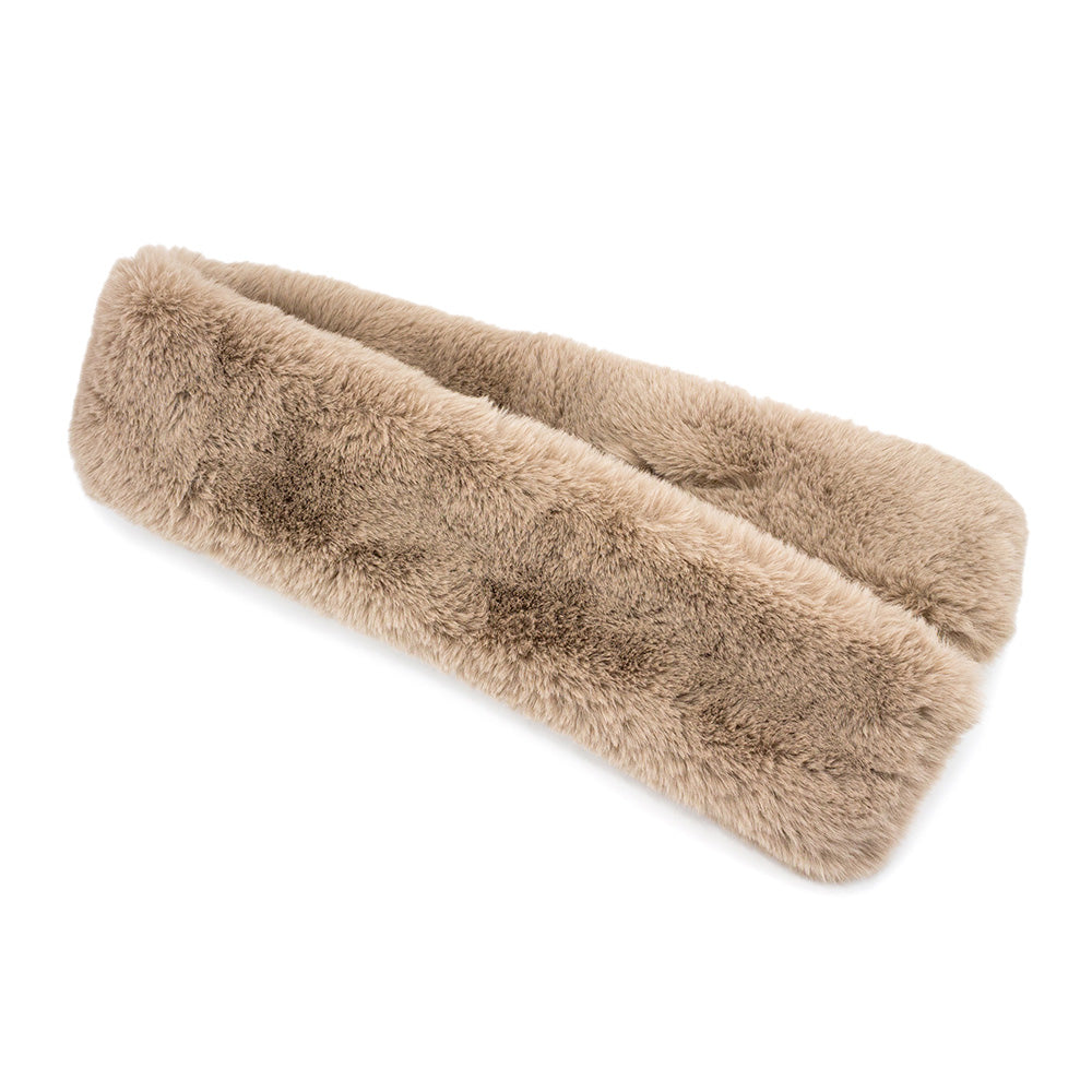 OCT17 Womens Winter Fake Faux Fur Loophole Scarf Rectangle Furry Wrap Warm Soft Cozy