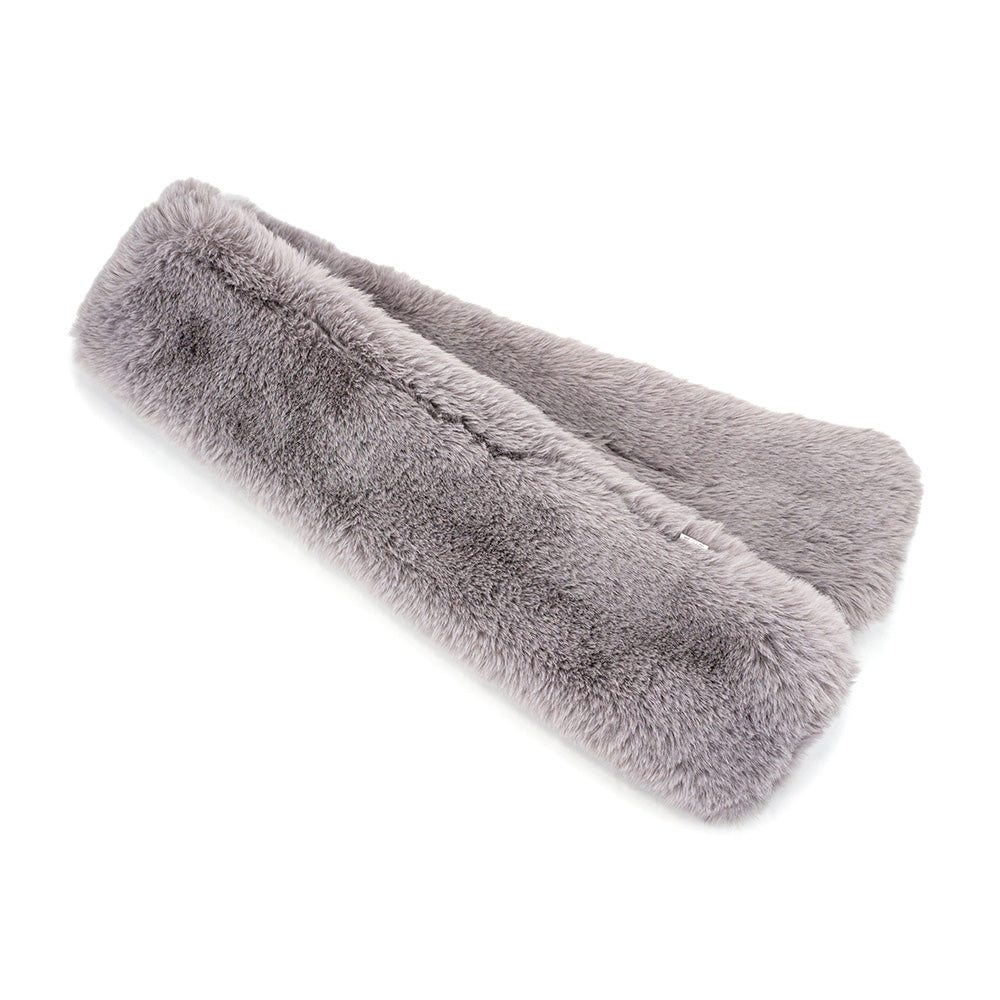 OCT17 Womens Winter Fake Faux Fur Loophole Scarf Rectangle Furry Wrap Warm Soft Cozy