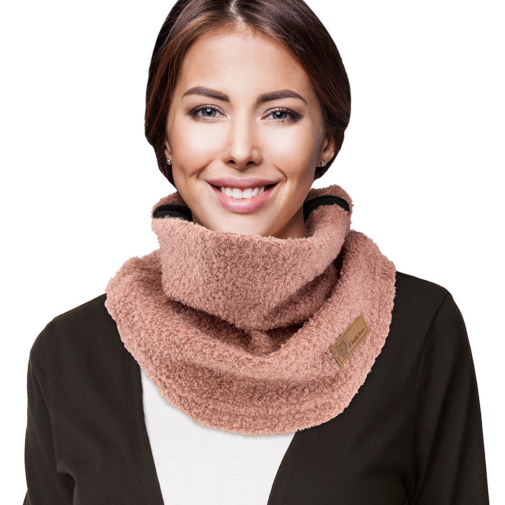 OCT17 Winter Neck Gaiter Face Scarf Cover Dust Sun Protection Windproof Mask with Ear Loops for Fishing Hiking Running Cycling