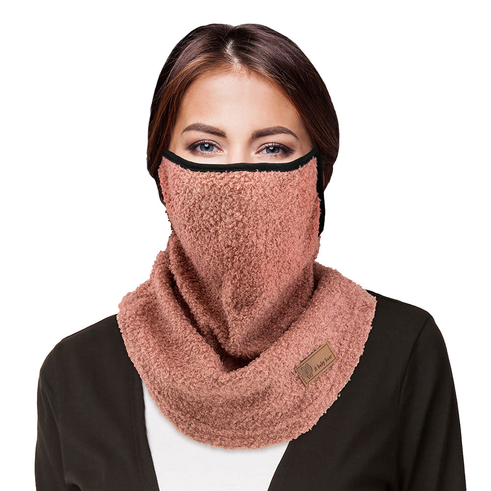 OCT17 Winter Neck Gaiter Face Scarf Cover Dust Sun Protection Windproof Mask with Ear Loops for Fishing Hiking Running Cycling
