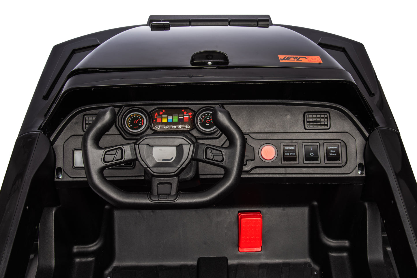 24V7A 200W*2 Super Power Leather Seat Four-Wheel Shock Absorber with High & Low Speed USB Bluetooth Music Kids Ride-On Car: Electric Car for Children