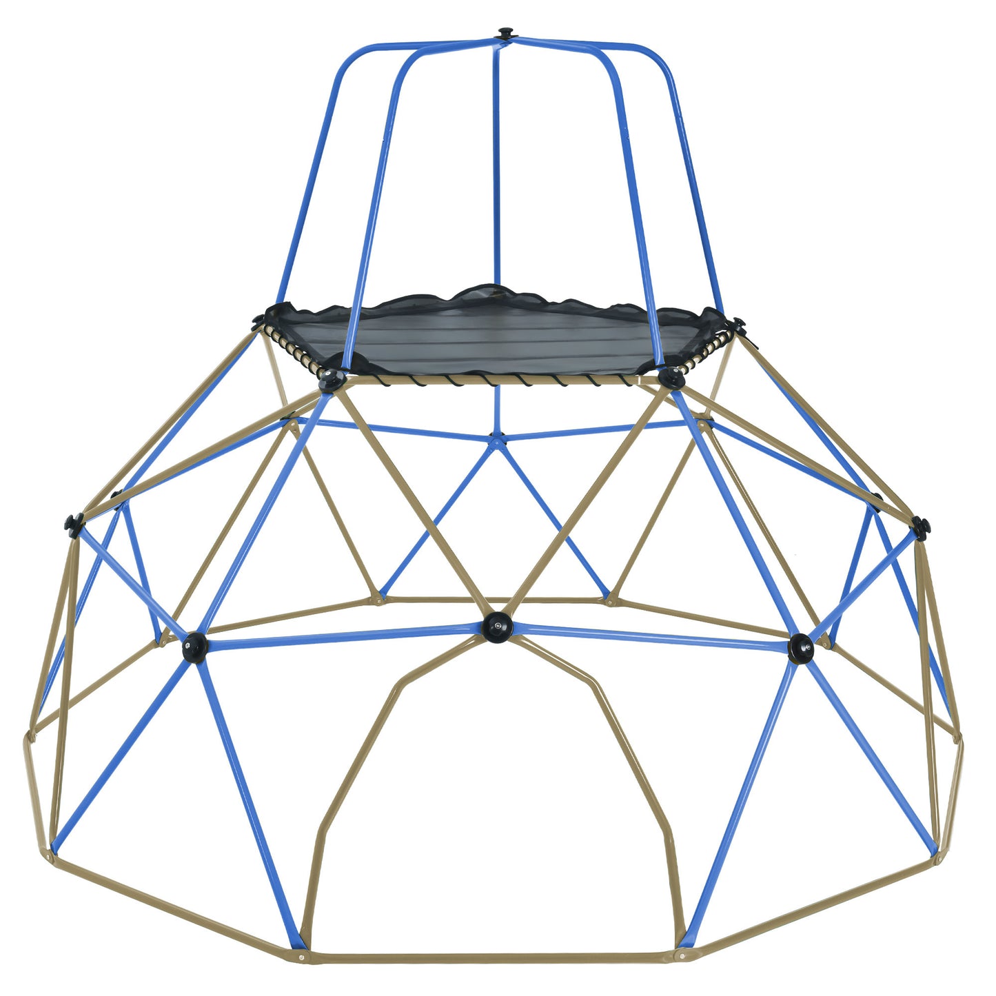 Kids Climbing Dome with Canopy & Playmat - 10 ft Jungle Gym Geometric Playground Dome Climber Play Center, Rust & UV Resistant Steel, 1000 LBS Capacity, Color Options