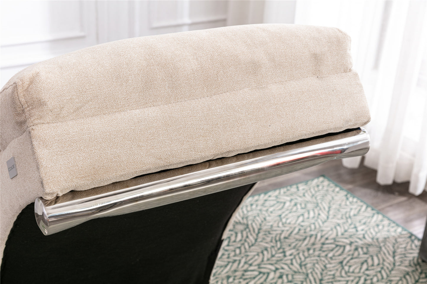 COOLMORE Linen Chaise Lounge: Modern Long Lounger for Office or Living Room - Indoor Chair with Stylish Design, Comfortable Seating, and Versatile Use - Available in Various Colors and Sizes