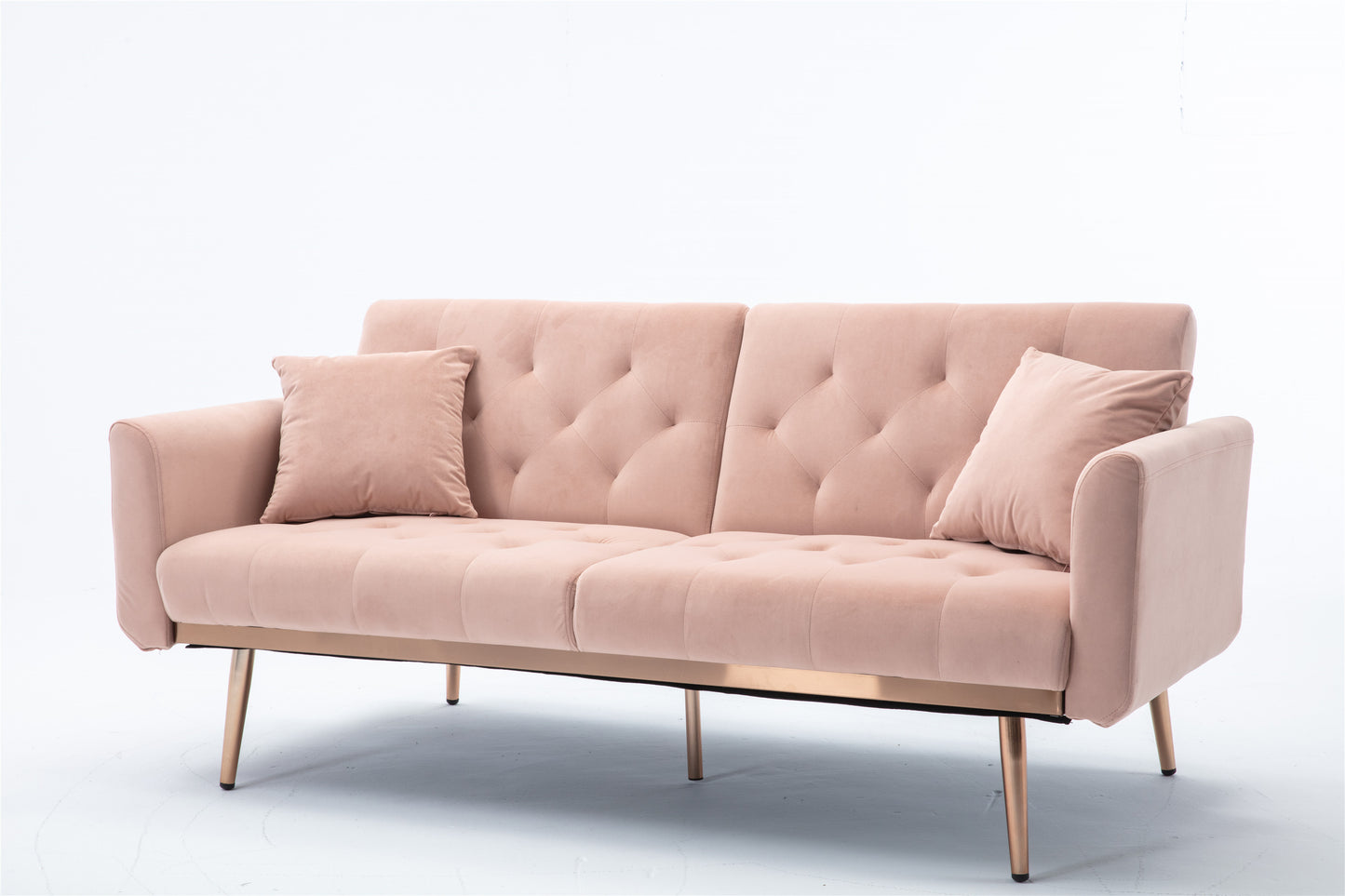 COOLMORE Velvet Sofa: Accent Loveseat with Rose Gold Metal Feet - Stylish and Luxurious Seating in Unique Color Options!