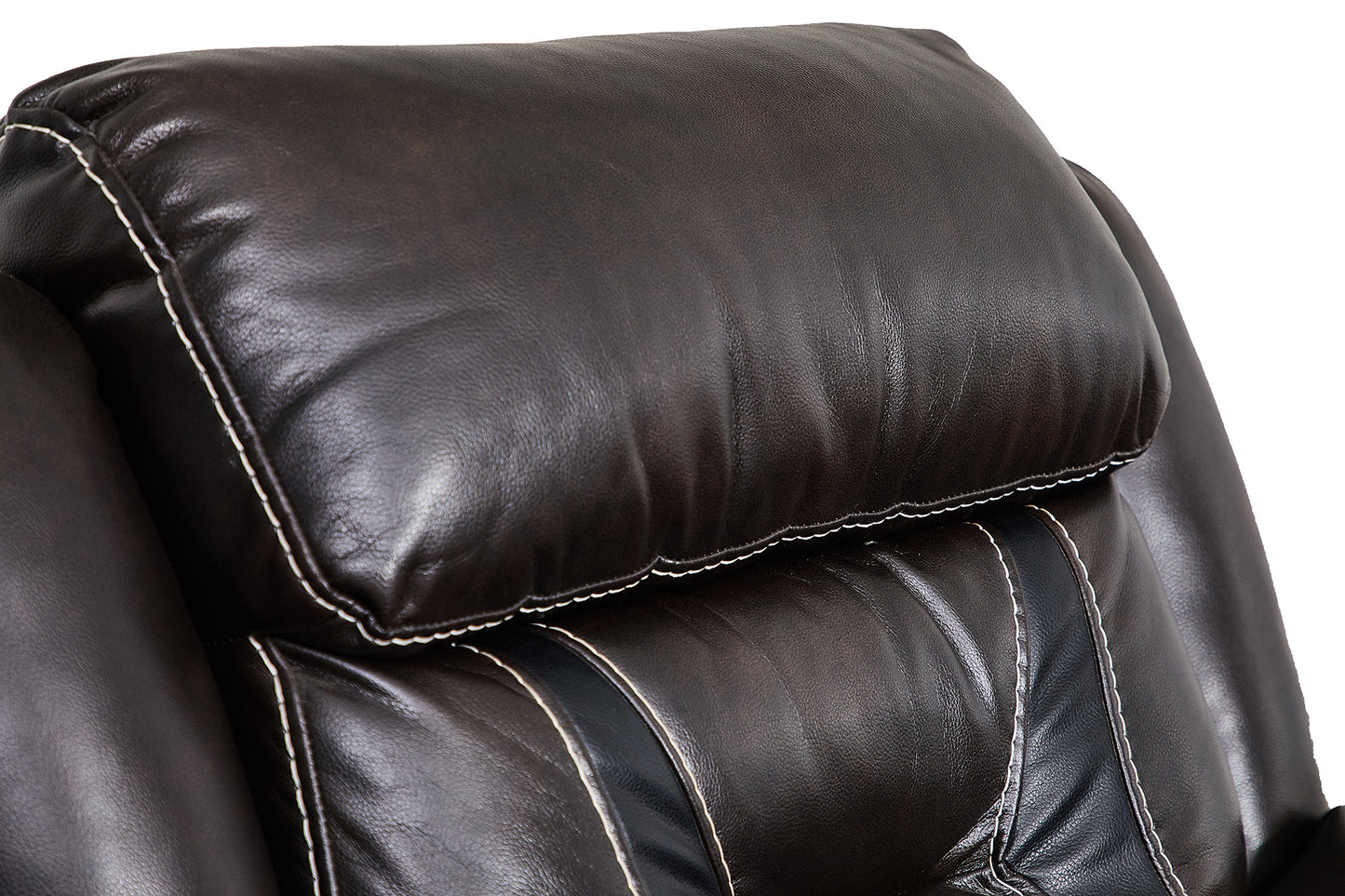 Reclining Upholstered Manual Puller in Faux Leather - Brown 38.58*38.58*40.16: Comfortable and Stylish Seating Solution with Manual Reclining Function and Brown Faux Leather Upholstery