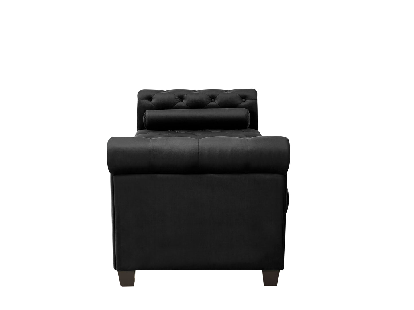Black Rectangular Large Sofa Stool - 2038: Stylish, Comfortable, and Spacious Seating Solution
