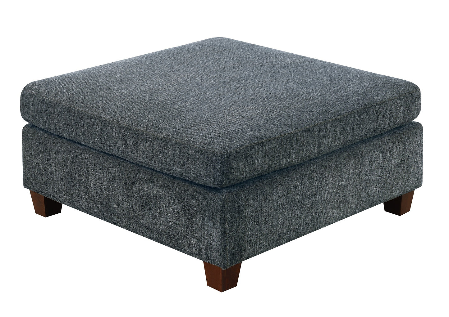 Living Room Furniture Grey Chenille Modular Sectional Set - Large Family U-Sectional Modern Couch 3x Corner Wedge 4x Armless Chairs and 2x Ottoman Plywood
