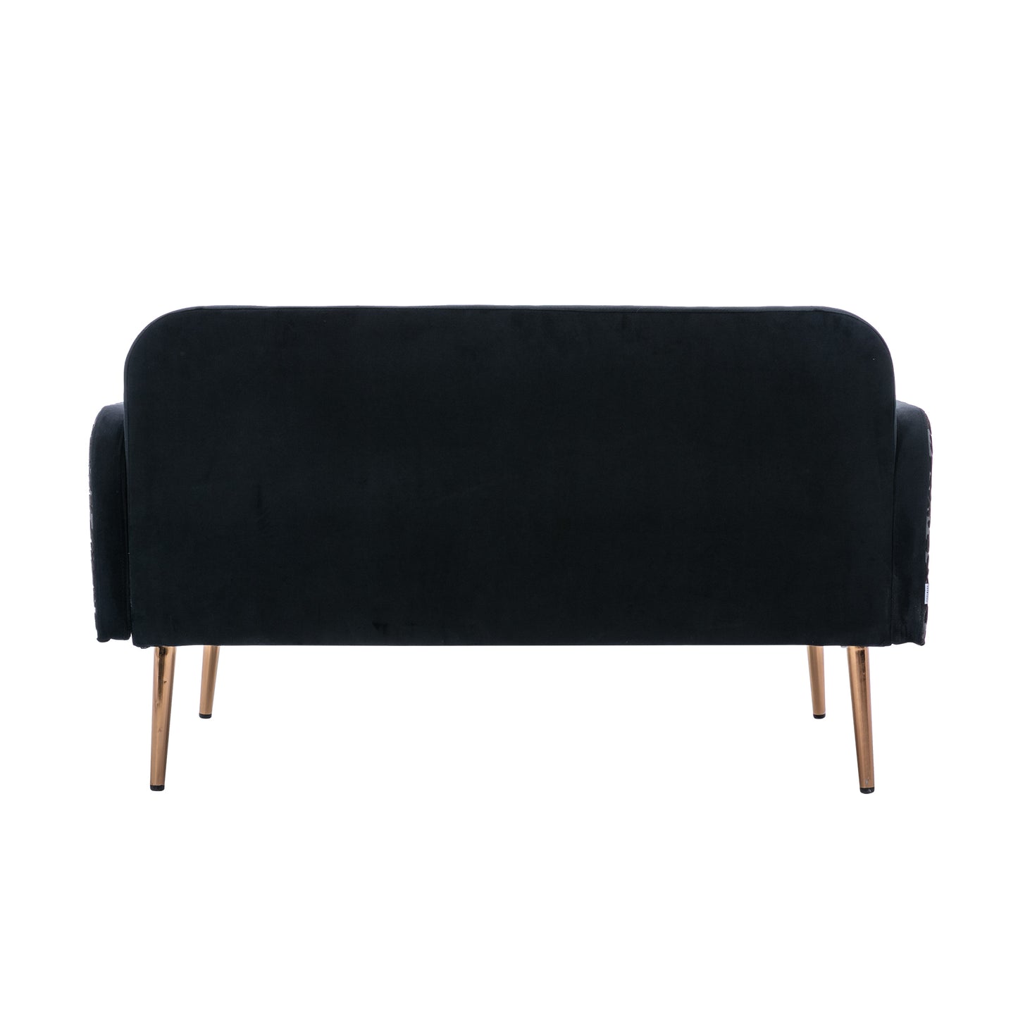 COOLMORE Velvet Sofa: Metal Feet Accent Loveseat Sofa
