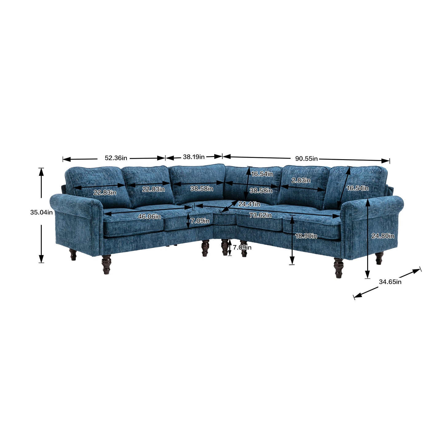 COOLMORE Accent Sofa: Stylish Living Room Sectional in Multiple Sizes & Colors
