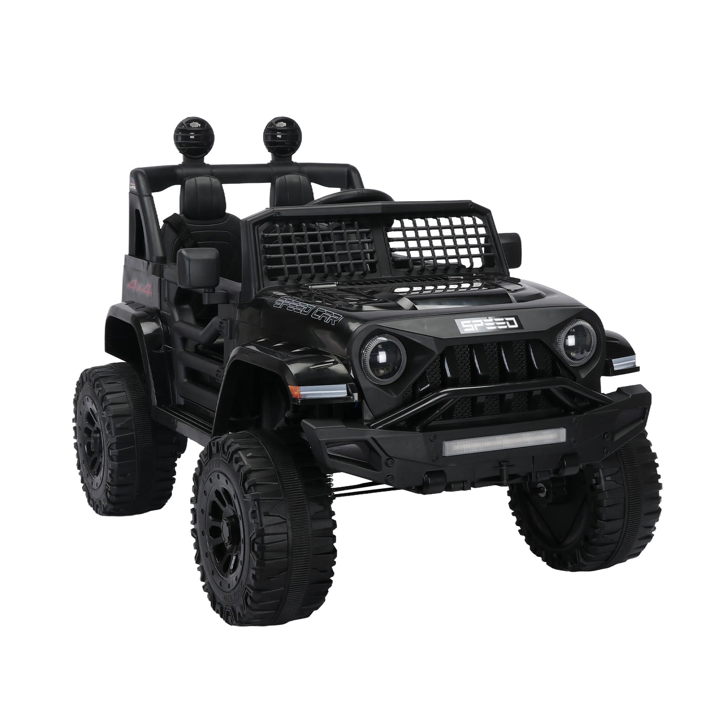 12V7A Kids Ride on Truck 2.4G with Parents Remote Control, Electric Car for Kids, Three Speed Adjustable, Power Display, USB, MP3, Bluetooth, LED Light, Three-Point Safety Belt - Ride on Truck Car for Kid