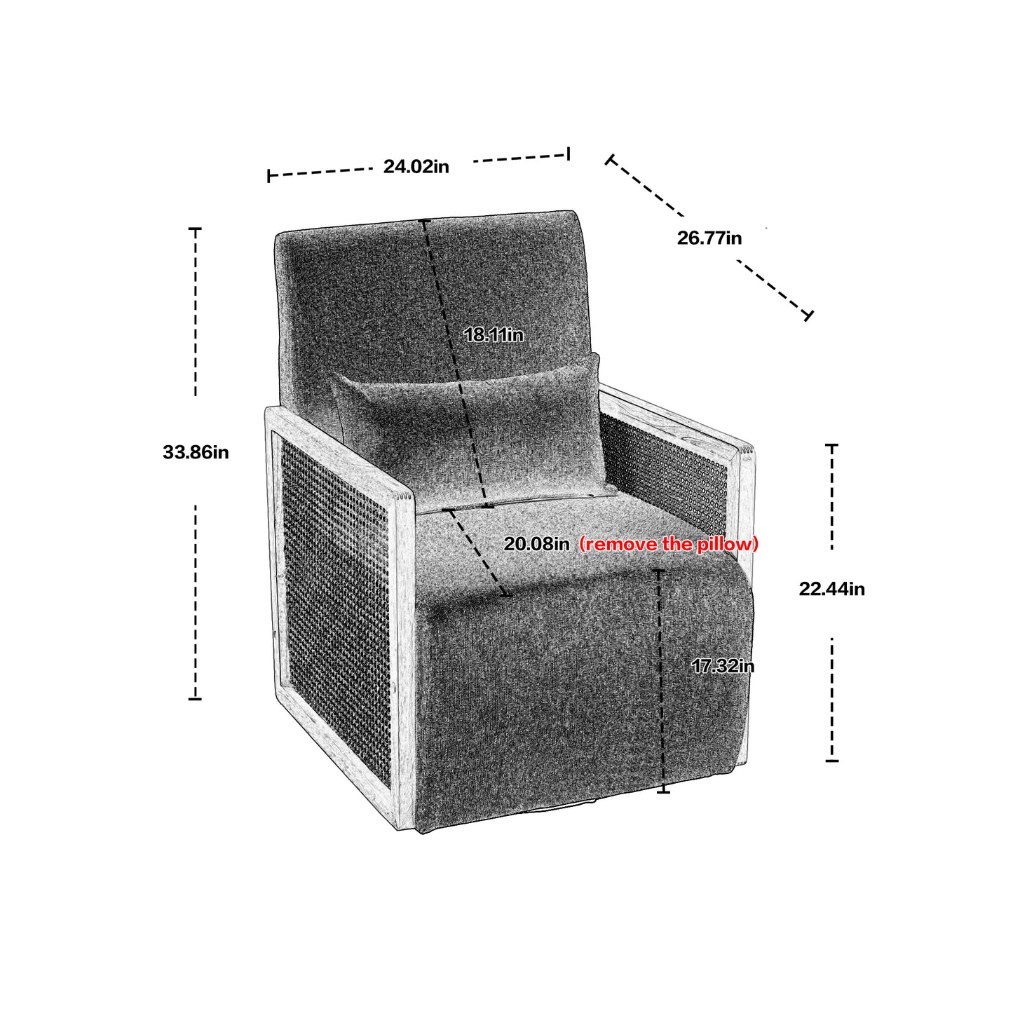 Modern Comfortable Upholstered Accent Chair with Ottoman for Living Room, Bedroom - COOLMORE - Linen - Various Colors and Sizes