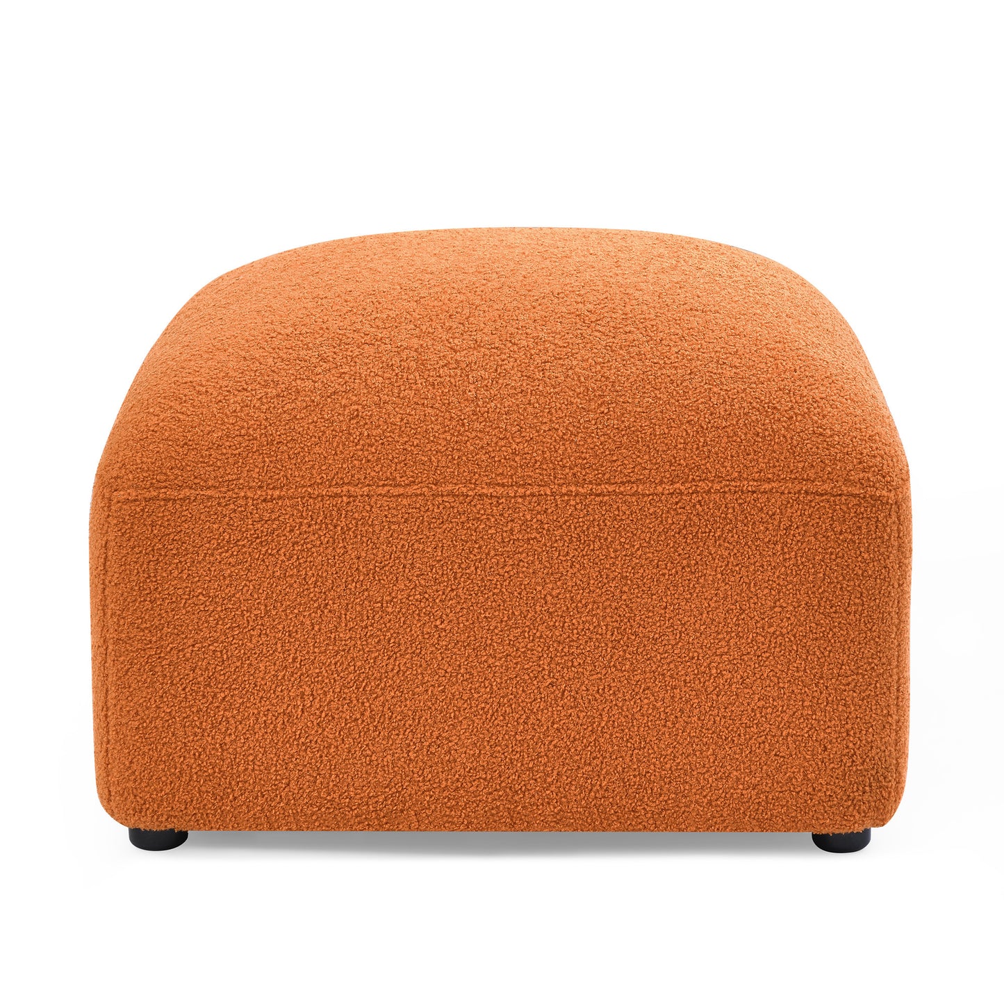 L-Shape Modular Sectional Sofa, DIY Combination, Teddy Fabric, Orange - Comfortable and Stylish Furniture for Your Home