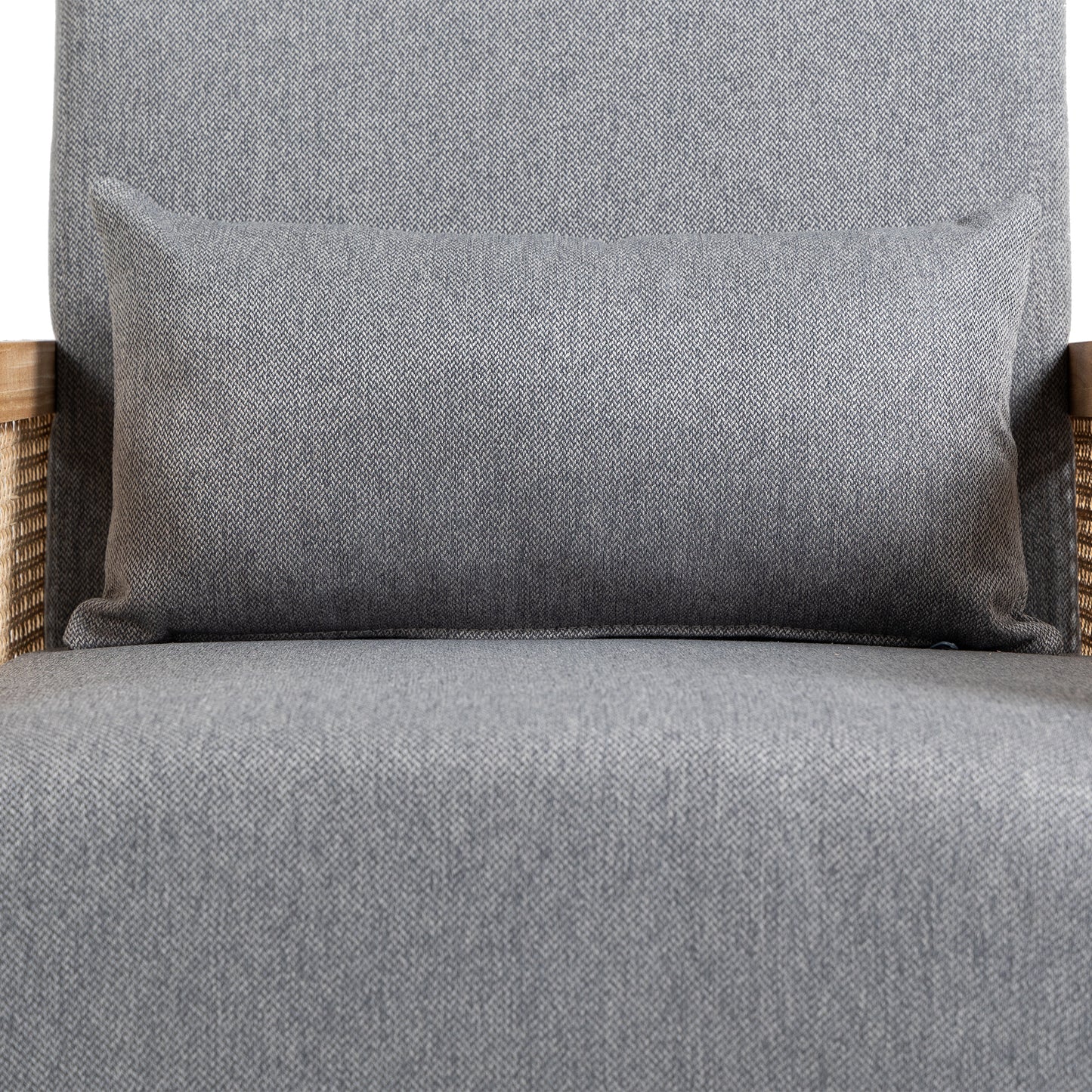 Modern Comfortable Upholstered Accent Chair with Ottoman for Living Room, Bedroom - COOLMORE - Linen - Various Colors and Sizes