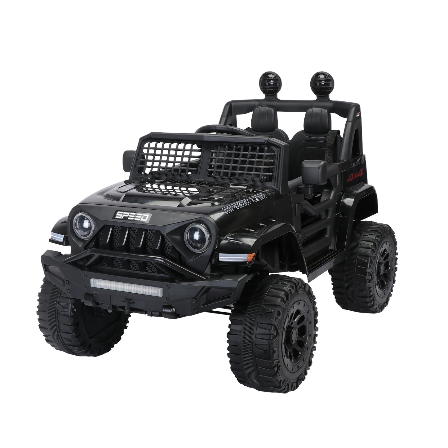 12V7A Kids Ride on Truck 2.4G with Parents Remote Control, Electric Car for Kids, Three Speed Adjustable, Power Display, USB, MP3, Bluetooth, LED Light, Three-Point Safety Belt - Ride on Truck Car for Kid