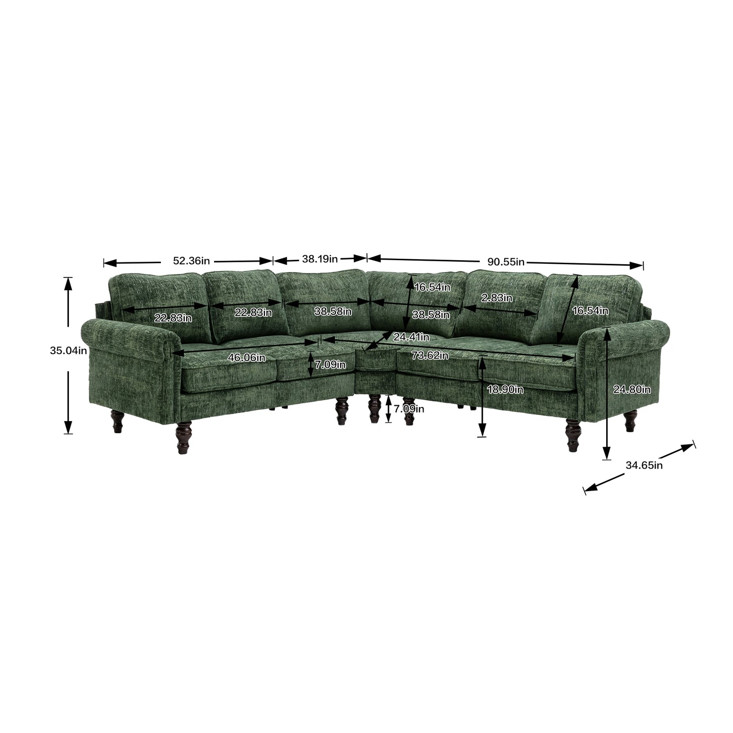 COOLMORE Accent Sofa: Sectional Living Room Sofa with Stylish Design, Comfortable Cushions, and Choice of Colors and Sizes