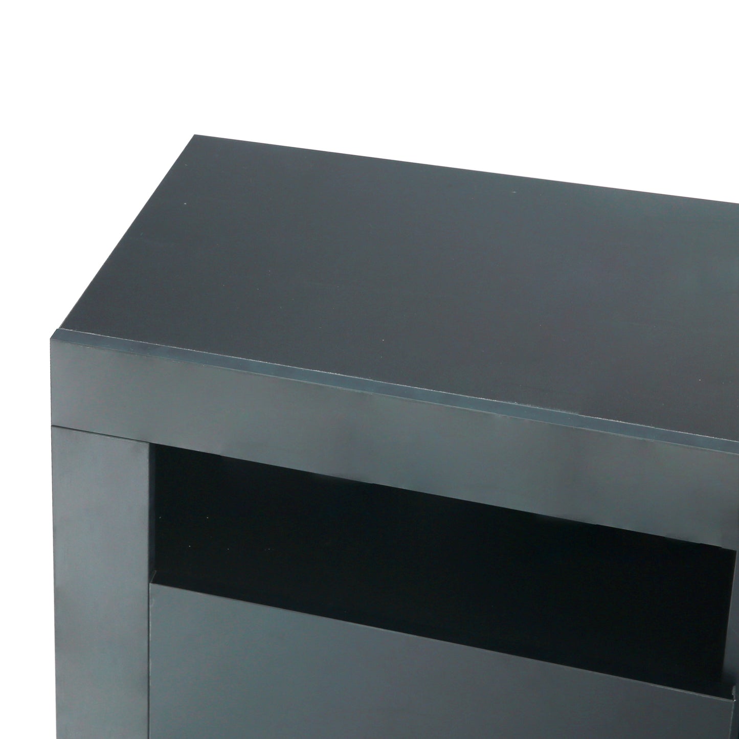 145 Modern 57" TV Stand Matte Body High Gloss Fronts with 16 Color LEDs