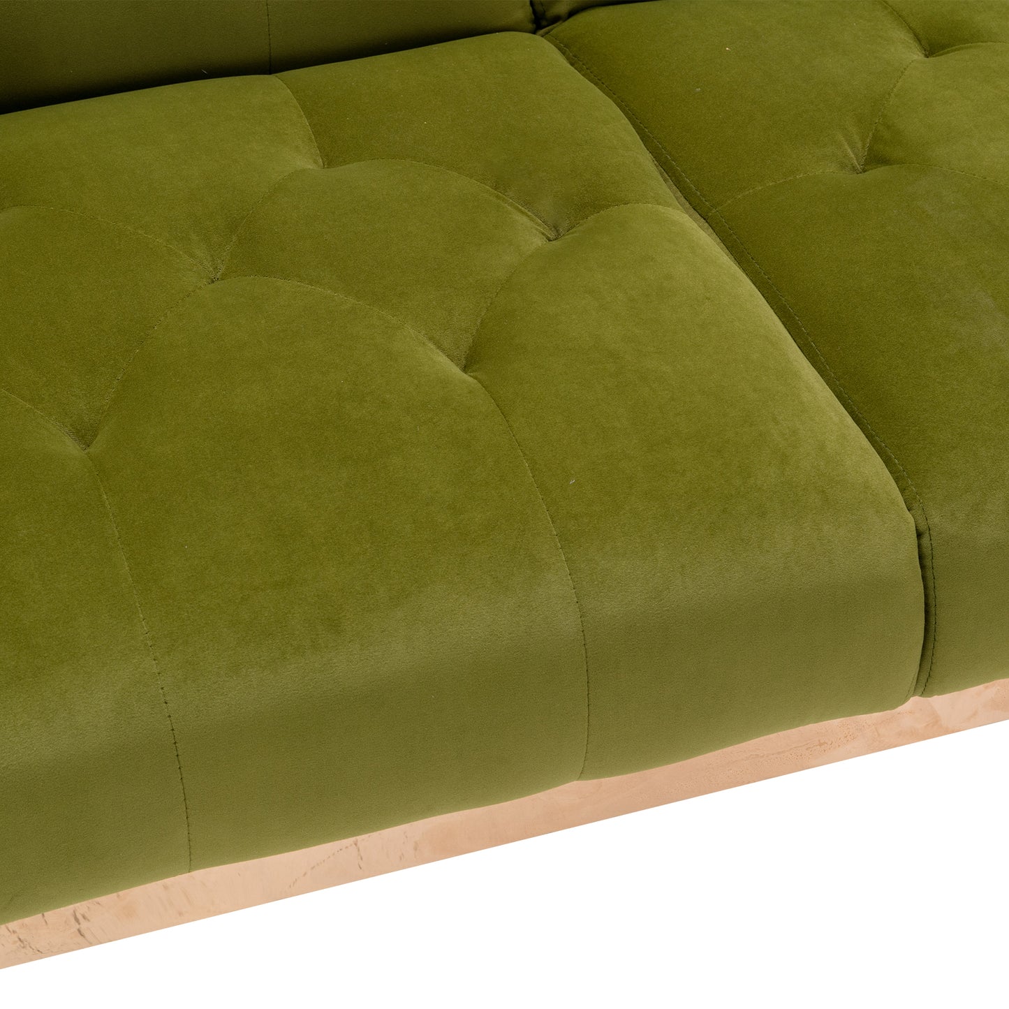 COOLMORE Velvet Accent Sofa with Rose Gold Metal Feet - Loveseat Size in Stunning Color Options